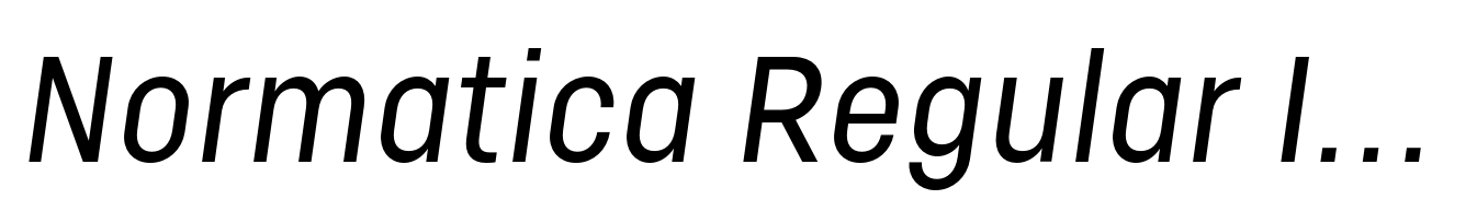 Normatica Regular Italic